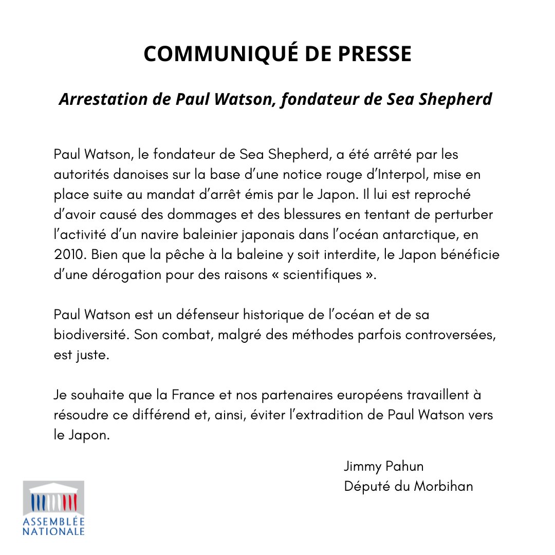 Communiqué de presse de Jimmy Pahun 